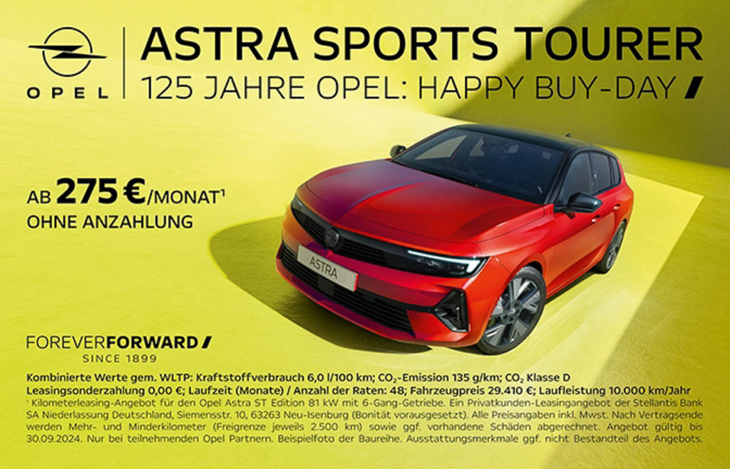 foto Angebot Leasing opel 125 jahre astra und Grandland Sonderkonditionen